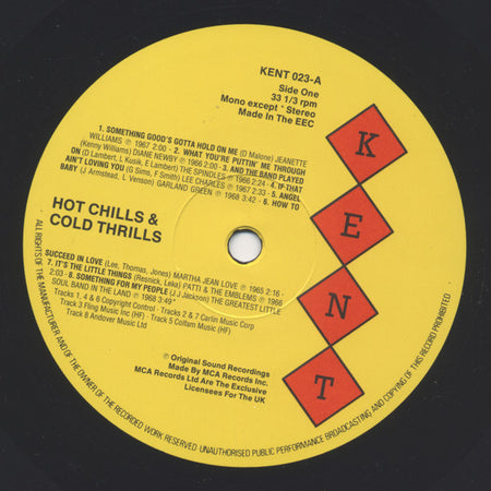 Various : Hot Chills & Cold Thrills (LP, Comp, Mono)