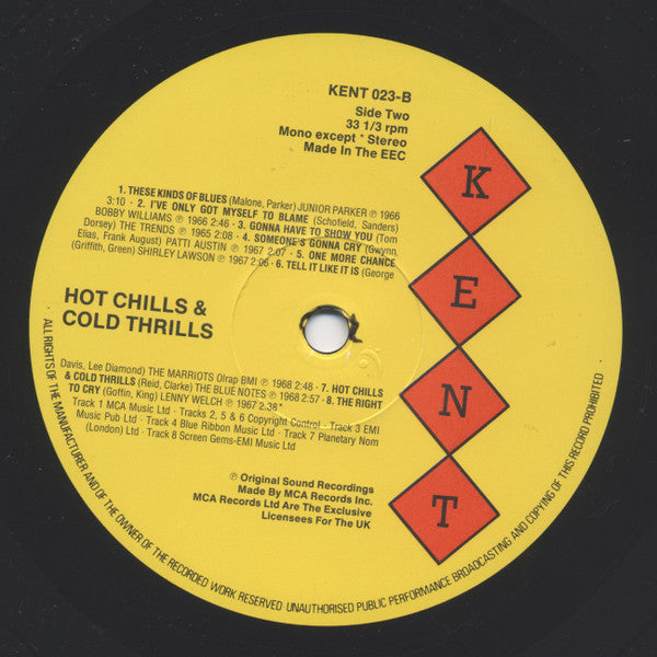 Various : Hot Chills & Cold Thrills (LP, Comp, Mono)