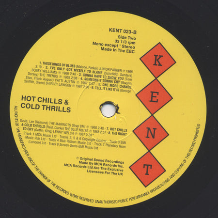 Various : Hot Chills & Cold Thrills (LP, Comp, Mono)