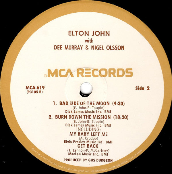 Elton John : 11-17-70 (LP, Album, RE, MCA)
