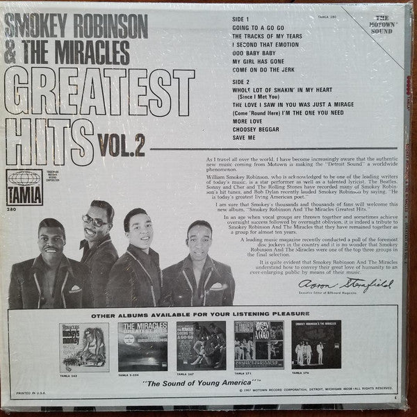 The Miracles : Greatest Hits Vol. 2 (LP, Comp, Ind)