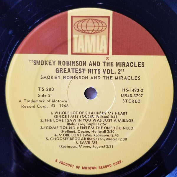 The Miracles : Greatest Hits Vol. 2 (LP, Comp, Ind)