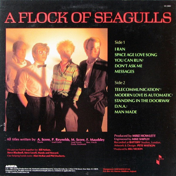 A Flock Of Seagulls : A Flock Of Seagulls (LP, Album, Club, Car)