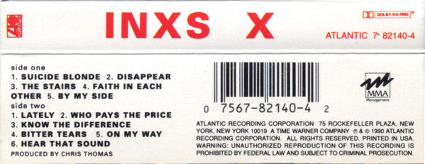 INXS : X (Cass, Album, SR)