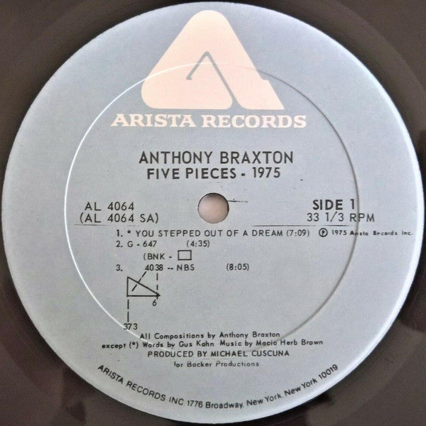 Anthony Braxton : Five Pieces 1975 (LP, Album, PRC)