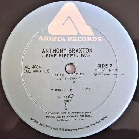 Anthony Braxton : Five Pieces 1975 (LP, Album, PRC)