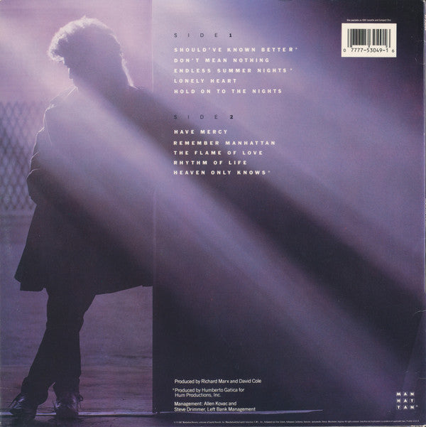 Richard Marx : Richard Marx (LP, Album, Spe)