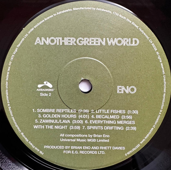 Eno* : Another Green World (LP, Album, RE, RM)