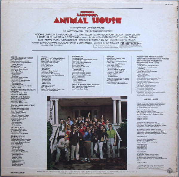 Various : National Lampoon's Animal House (Original Motion Picture Soundtrack) (LP, Album, RP, Glo)