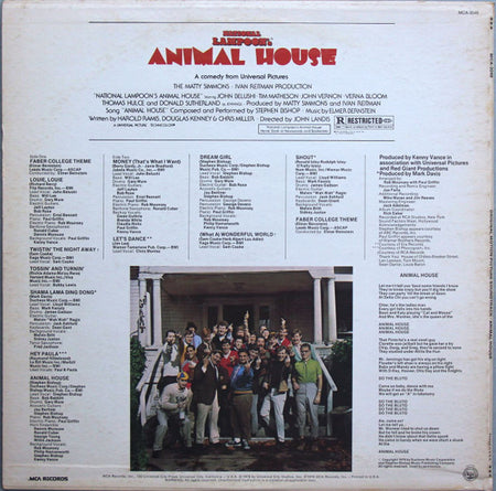 Various : National Lampoon's Animal House (Original Motion Picture Soundtrack) (LP, Album, RP, Glo)