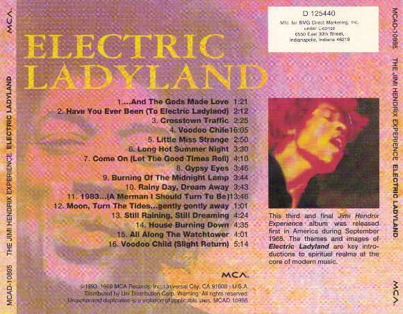 The Jimi Hendrix Experience : Electric Ladyland (CD, Album, Club, RE, RM)