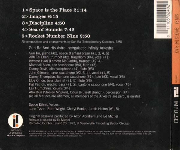 Sun Ra : Space Is The Place (CD, Album, RE, RM, Dig)