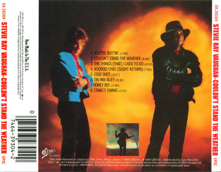 Stevie Ray Vaughan And Double Trouble* : Couldn't Stand The Weather (CD, Album, RE, RP, Pit)
