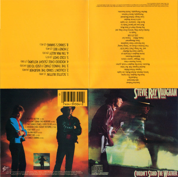 Stevie Ray Vaughan And Double Trouble* : Couldn't Stand The Weather (CD, Album, RE, RP, Pit)