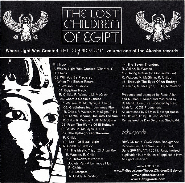 The Lost Children Of Babylon : Where Light Was Created: The Equidivium (CD, Album, RE, RM)