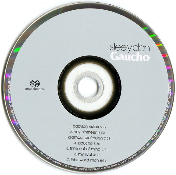 Steely Dan : Gaucho (SACD, Hybrid, Multichannel, Album, RE, RM)