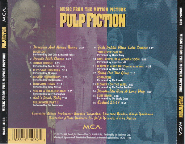 Various : Pulp Fiction (Music From The Motion Picture) (CD, Album, Comp, RE)