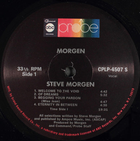 Morgen : Morgen (LP, Album, Ltd, RE, 180)
