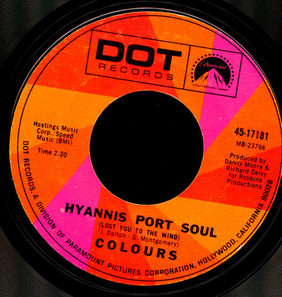 Colours (14) : Hyannis Port Soul (Lost You To The Wind)  (7", Styrene)