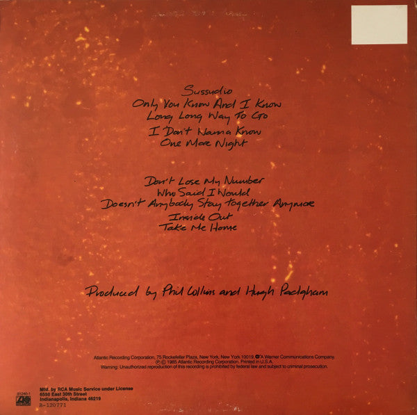 Phil Collins : No Jacket Required (LP, Album, Club, SRC)