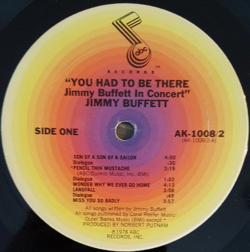 Jimmy Buffett : You Had To Be There (2xLP, Album, Ter)