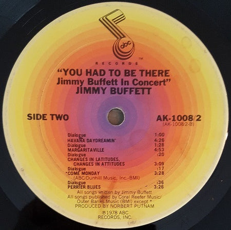 Jimmy Buffett : You Had To Be There (2xLP, Album, Ter)