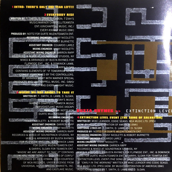 Busta Rhymes : Extinction Level Event - The Final World Front (CD, Album, Club)