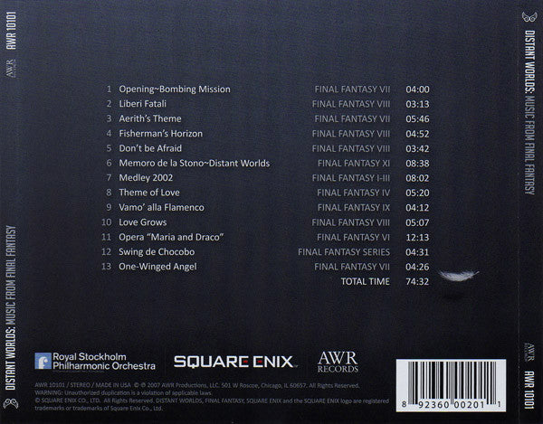 Royal Stockholm Philharmonic Orchestra* And Allmänna Sången : Distant Worlds: Music From Final Fantasy (CD, Album)