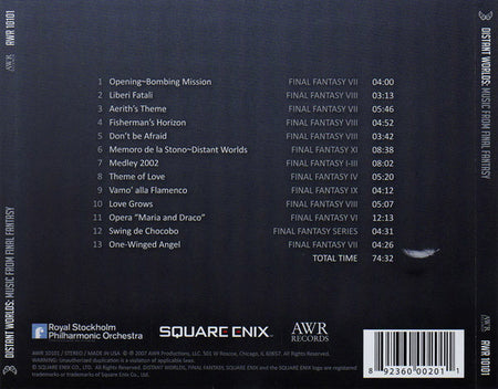 Royal Stockholm Philharmonic Orchestra* And Allmänna Sången : Distant Worlds: Music From Final Fantasy (CD, Album)