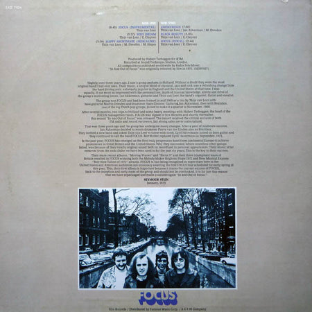Focus (2) : In And Out Of Focus (LP, Album, RE, Scr)