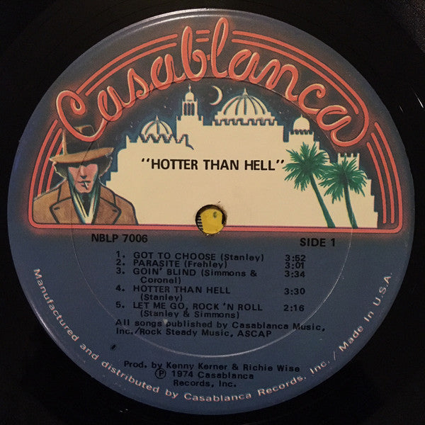 Kiss : Hotter Than Hell (LP, Album, Bog)