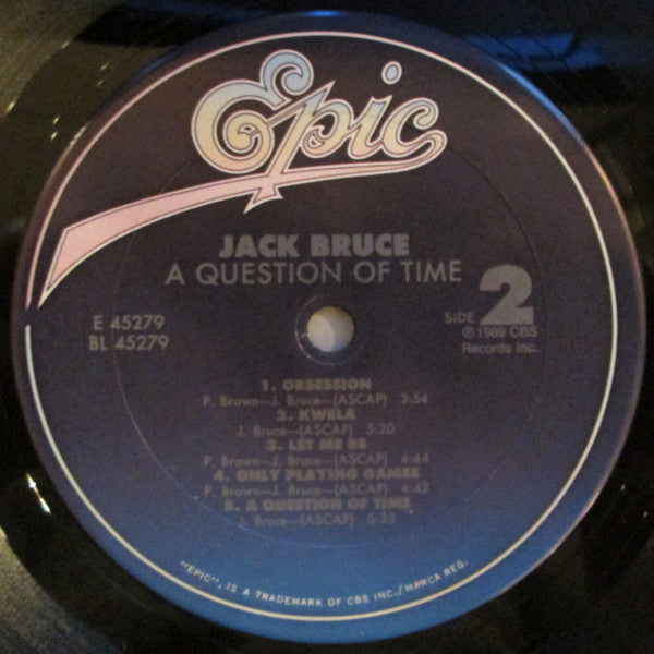 Jack Bruce : A Question Of Time (LP, Album, Car)