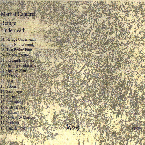 Martial Canterel : Refuge Underneath (CD, Comp, RM)