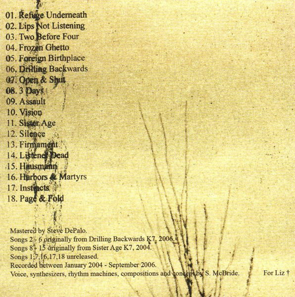 Martial Canterel : Refuge Underneath (CD, Comp, RM)