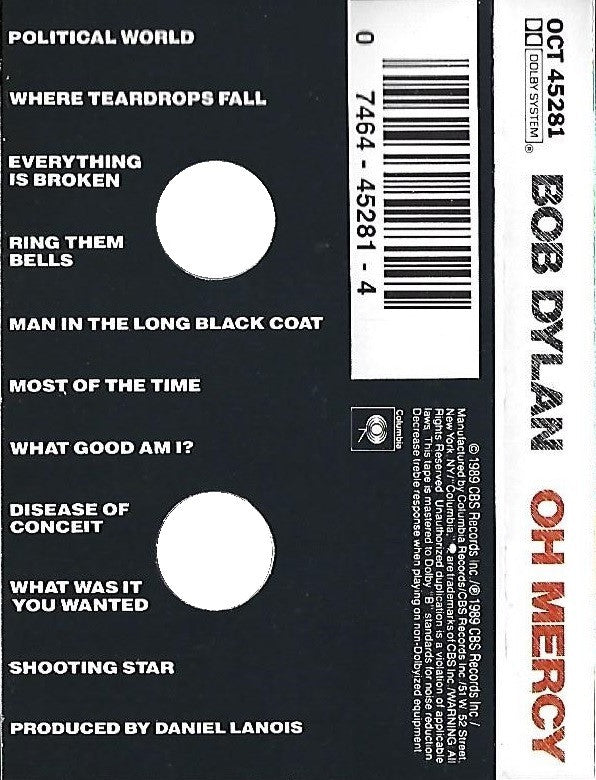 Bob Dylan : Oh Mercy (Cass, Album, Cle)