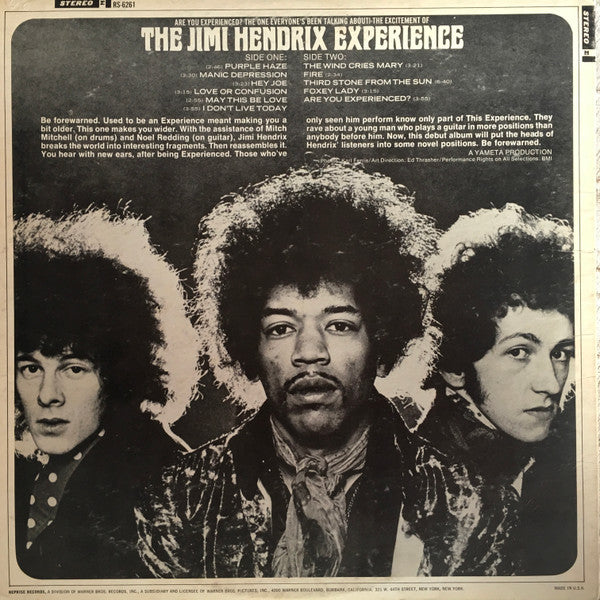 The Jimi Hendrix Experience : Are You Experienced? (LP, Album, Ter)