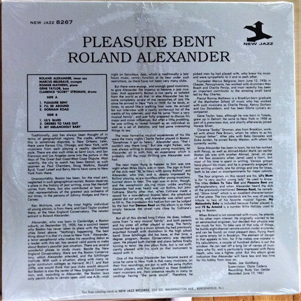 Roland Alexander With Marcus Belgrave : Pleasure Bent (LP, Album, RE)