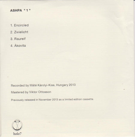 Áspa : 1 (CDr, Ltd, Num)