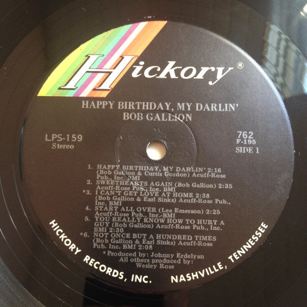 Bob Gallion : Happy Birthday, My Darling (LP, Album)