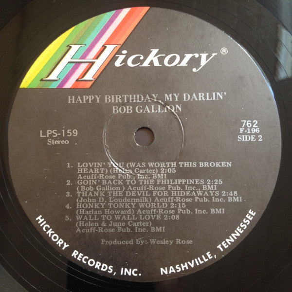 Bob Gallion : Happy Birthday, My Darling (LP, Album)
