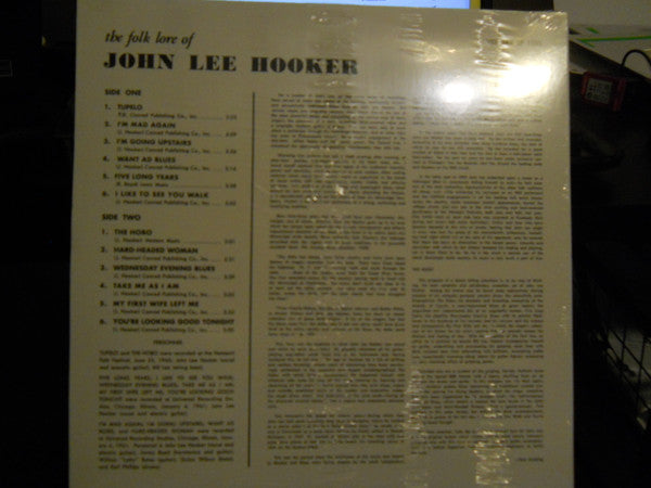 John Lee Hooker : The Folk Lore Of John Lee Hooker  (LP, Album, RE)