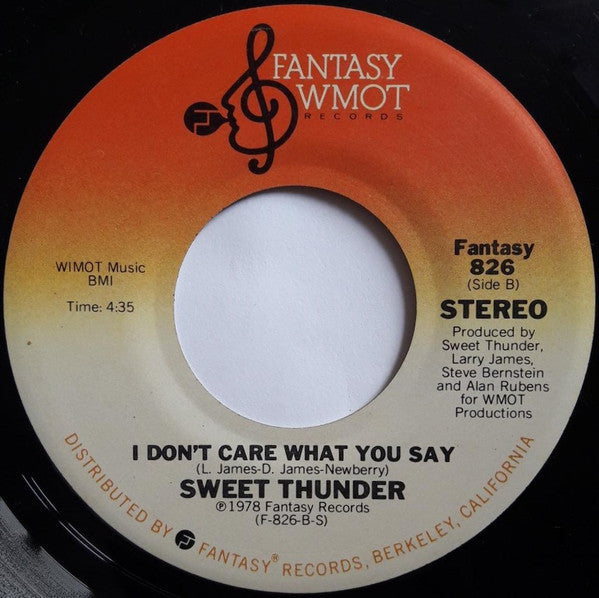 Sweet Thunder : Baby, I Need Your Love Today (7", Single)