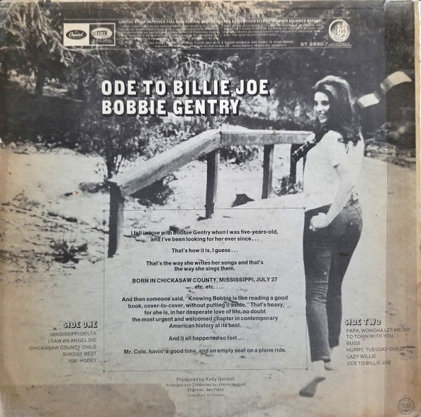 Bobbie Gentry : Ode To Billie Joe (LP, Album, Los)