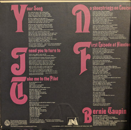 Elton John : Elton John (LP, Album, RE, Gat)