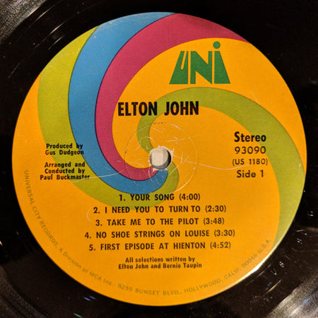 Elton John : Elton John (LP, Album, RE, Gat)