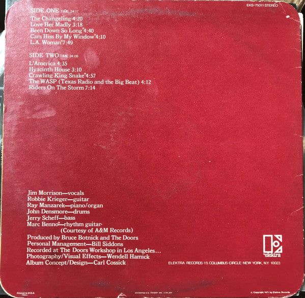 The Doors : L.A. Woman (LP, Album, Ter)
