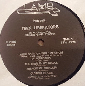 Freddie Gage : Teen Liberators (LP, Mono)