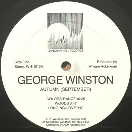 George Winston : Autumn (Piano Solos) (LP, Album, RE)