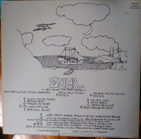 Neil Young With Crazy Horse : Zuma (LP, Album, RE)