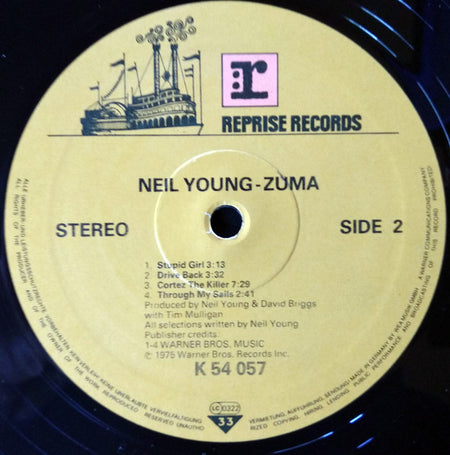 Neil Young With Crazy Horse : Zuma (LP, Album, RE)